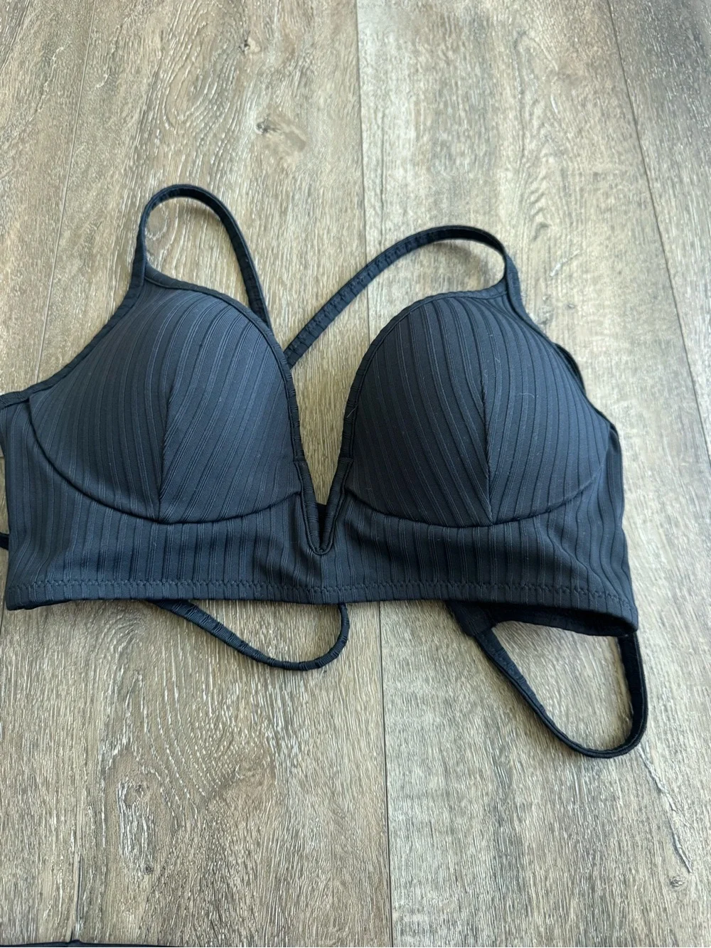 Shade & Shore Black High-Waist Strappy Bikini Set